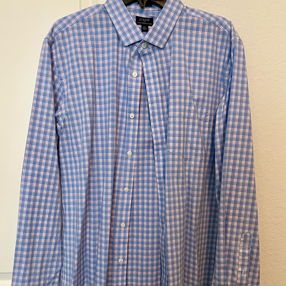 J. Crew - Men’s XL Button-down Shirt, blue check